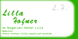 lilla hofner business card